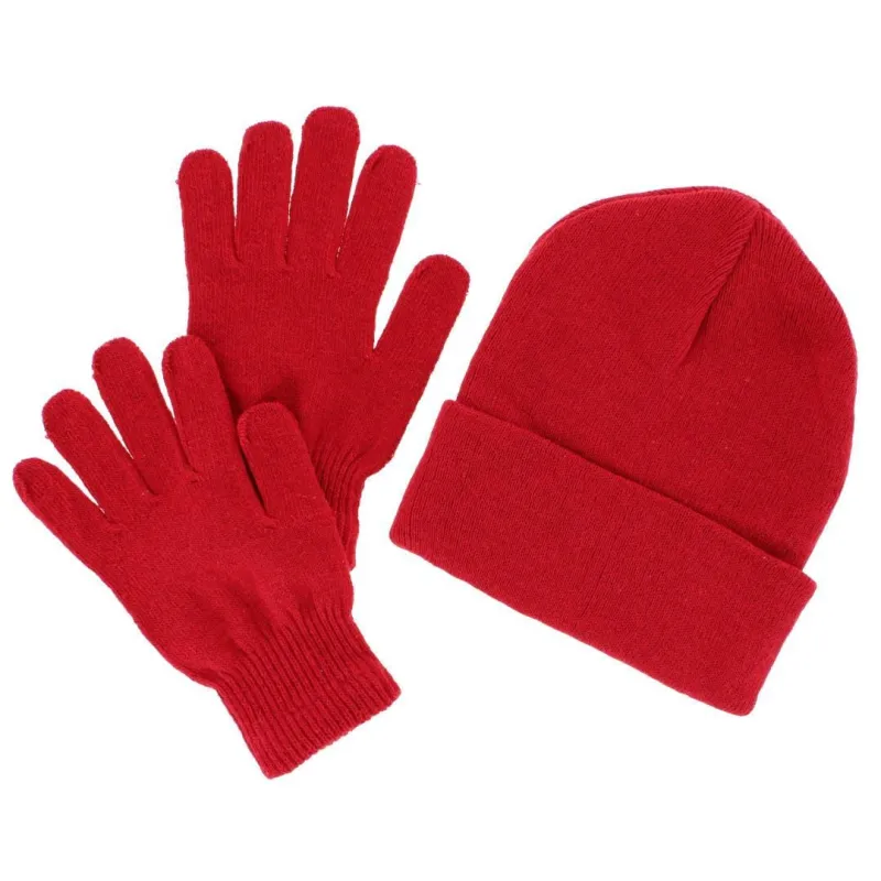 CTM® Adult One Size Winter Beanie Hat and Gloves Set by Wootie sold by Belt Outlet