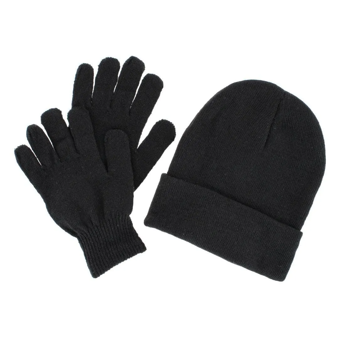 CTM® Adult One Size Winter Beanie Hat and Gloves Set by Wootie sold by Belt Outlet product image thumbnail 3