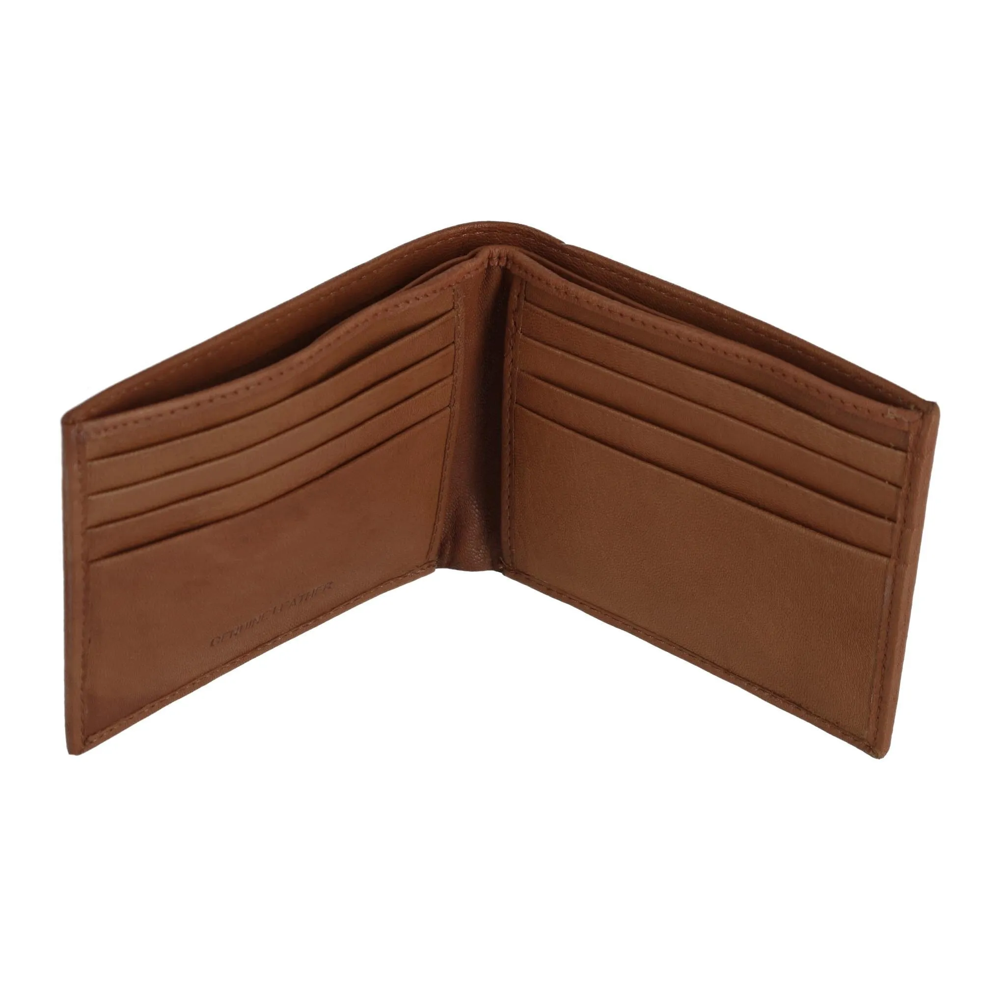 CTM® Men's Leather American Flag Embossed Bifold Wallet sold by Belt Outlet product image thumbnail 5