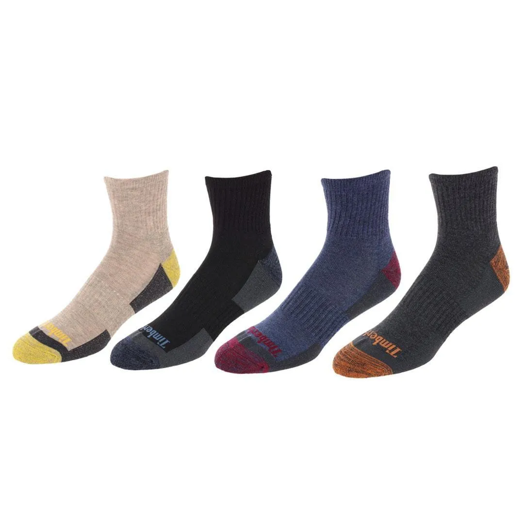 Timberland Men's Castleton Comfort Cushioned Quarter Socks (4 Pack) sold by Belt Outlet product image thumbnail 3