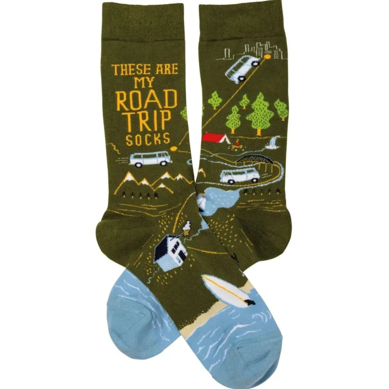 The Bullish Store These Are My Road Trip Socks Colorful Funny Novelty Socks sold by Belt Outlet