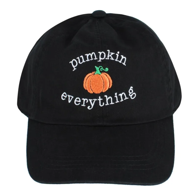 David & Young Women's Pumpkin Everything Stone Washed Baseball Cap sold by Belt Outlet