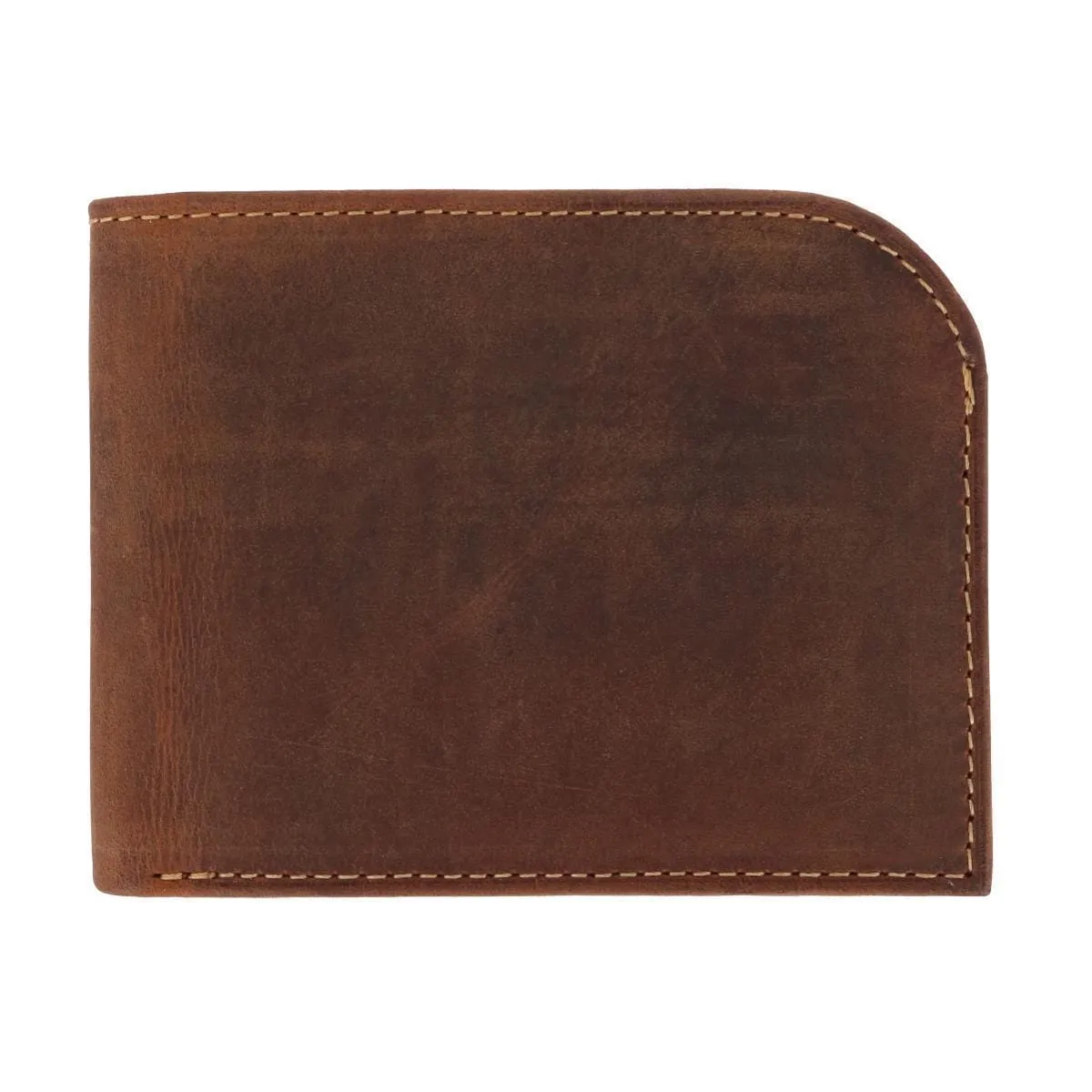 CTM® Men's Vintage Hunter Leather Curved Front Pocket Wallet sold by Belt Outlet product image thumbnail 5