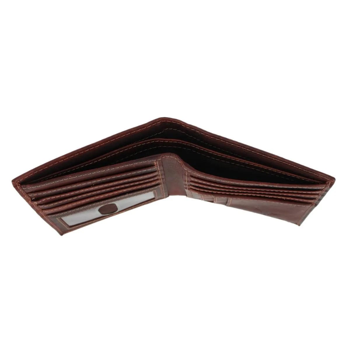 American Bison Men's Oil Pull Up Leather Hipster Wallet sold by Belt Outlet product image thumbnail 5