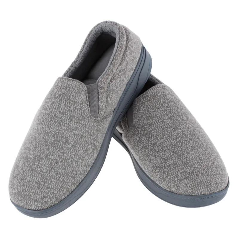Isotoner Men's Heathered Knit Twin Gore Slipper sold by Belt Outlet
