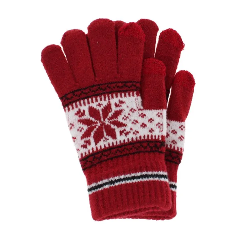 CTM® Women's Snowflake Pattern Touchscreen Winter Gloves sold by Belt Outlet