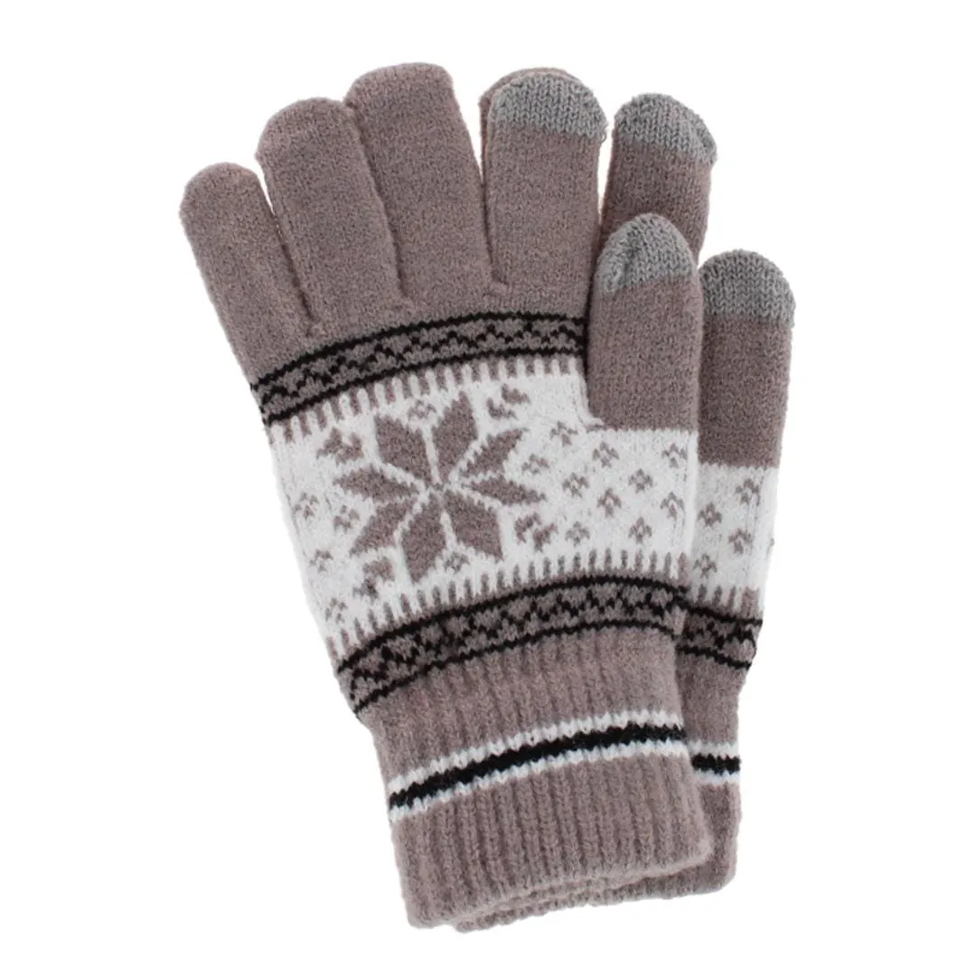 CTM® Women's Snowflake Pattern Touchscreen Winter Gloves sold by Belt Outlet product image thumbnail 3