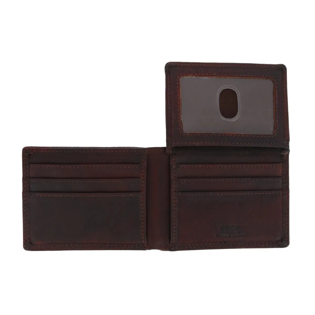 CTM® Men's RFID Vintage Leather Bifold Wallet with ID Flap sold by Belt Outlet product image thumbnail 5