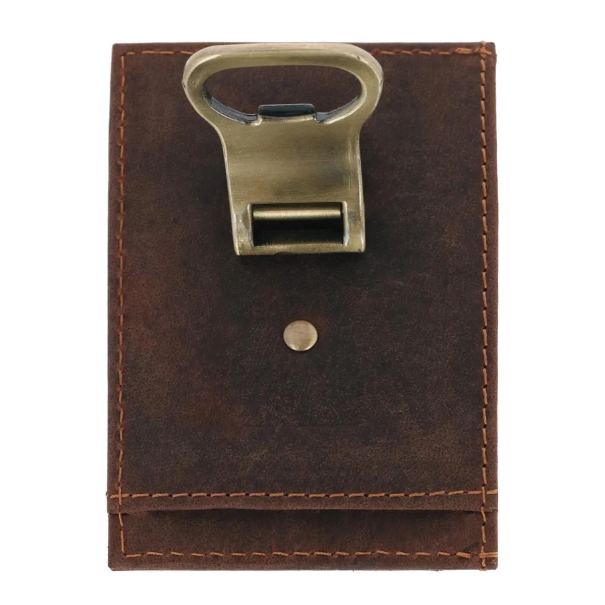 CTM® Men's Leather Bottle Opener Money Clip Wallet sold by Belt Outlet product image thumbnail 5