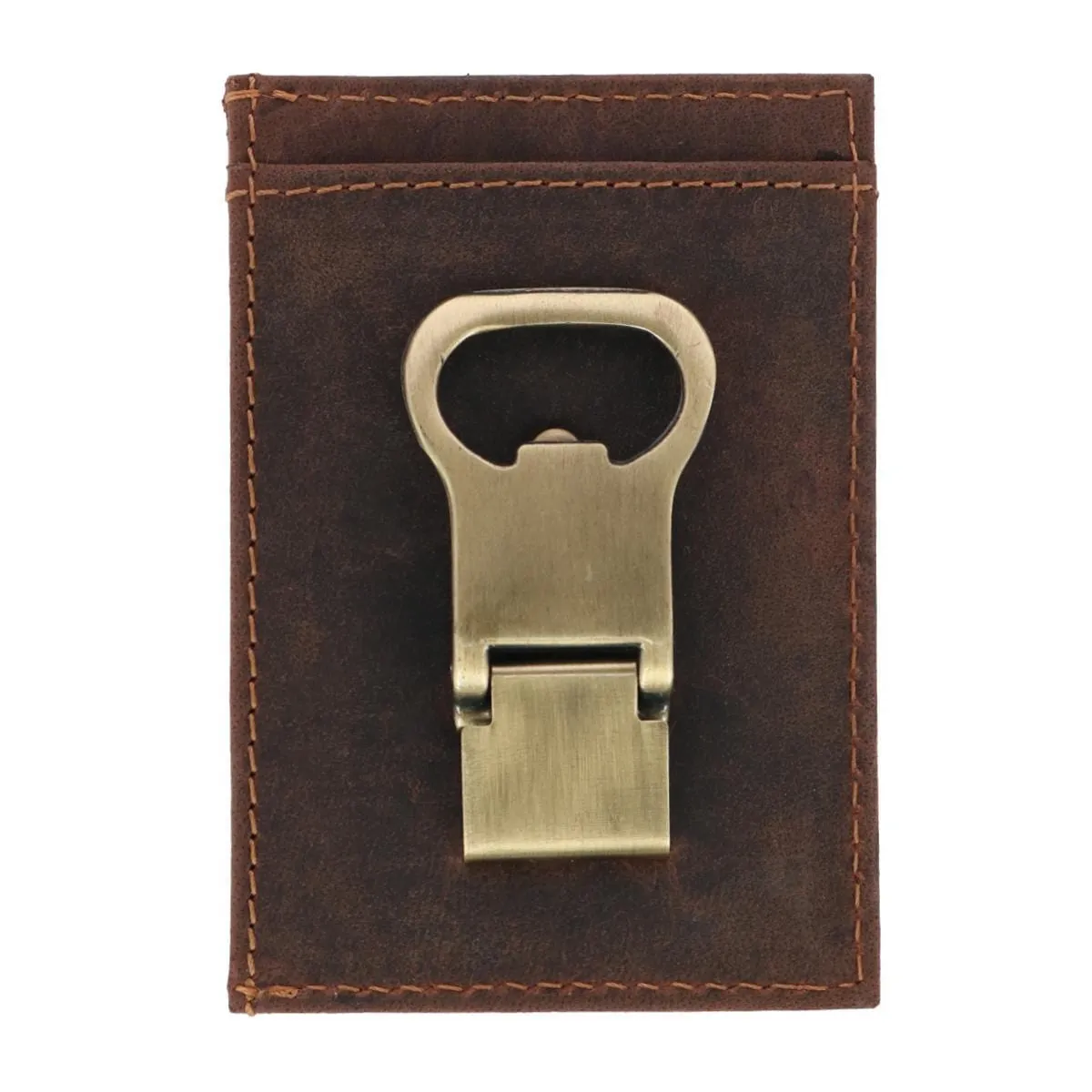 CTM® Men's Leather Bottle Opener Money Clip Wallet sold by Belt Outlet product image thumbnail 2