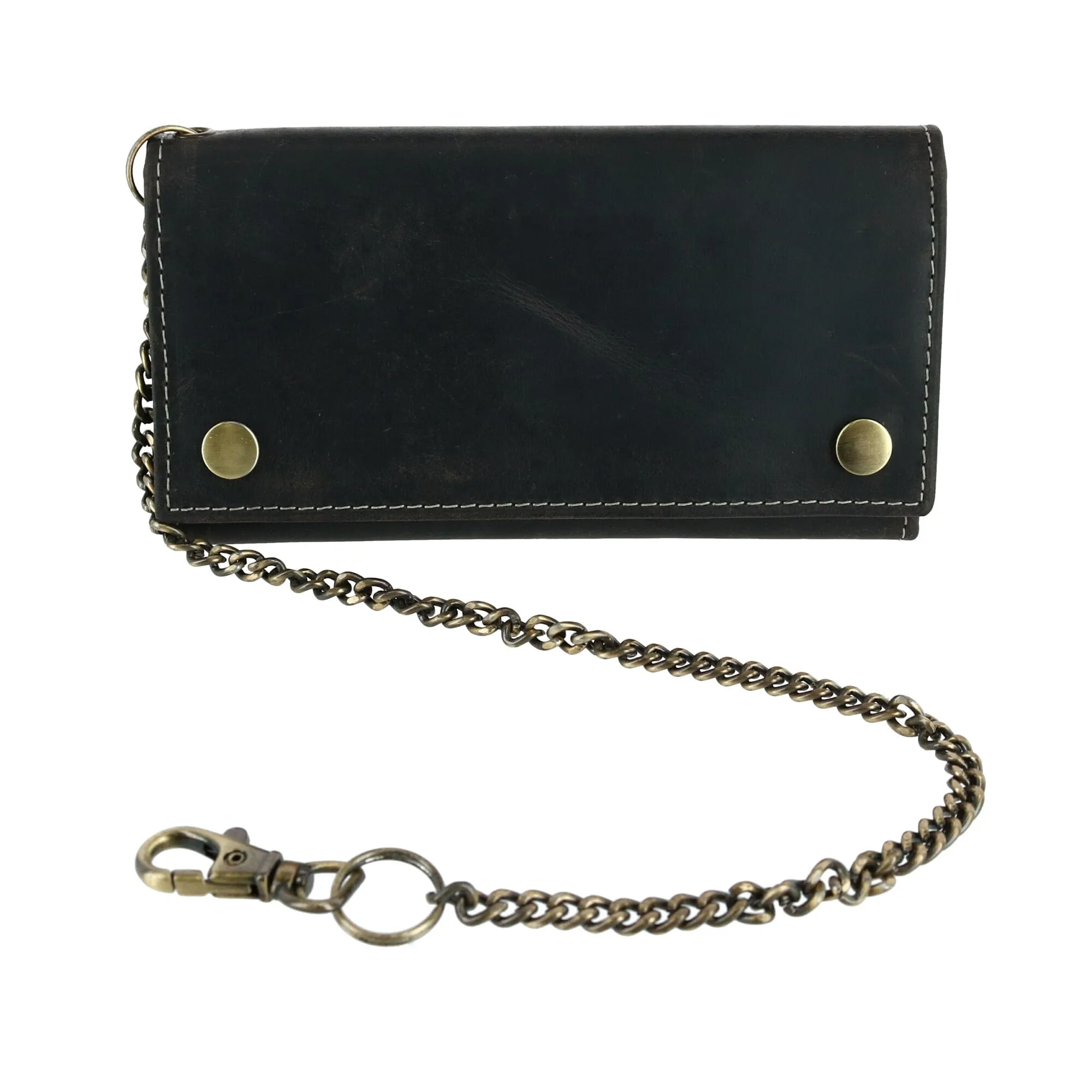 CTM® Men's Hunter Leather Long Trifold Chain Wallet sold by Belt Outlet product image thumbnail 3