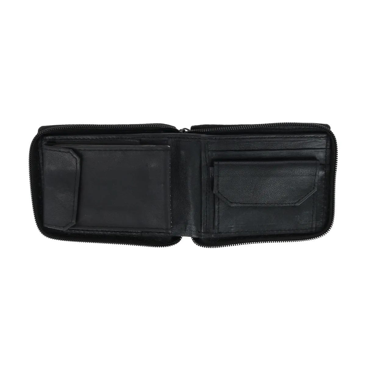 CTM® Men's Lambskin Leather Zip Around Wallet sold by Belt Outlet product image thumbnail 4