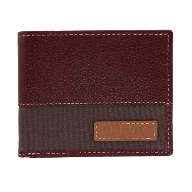 Timberland Pro Men's Milled Canvas and Leather Passcase Wallet sold by Belt Outlet