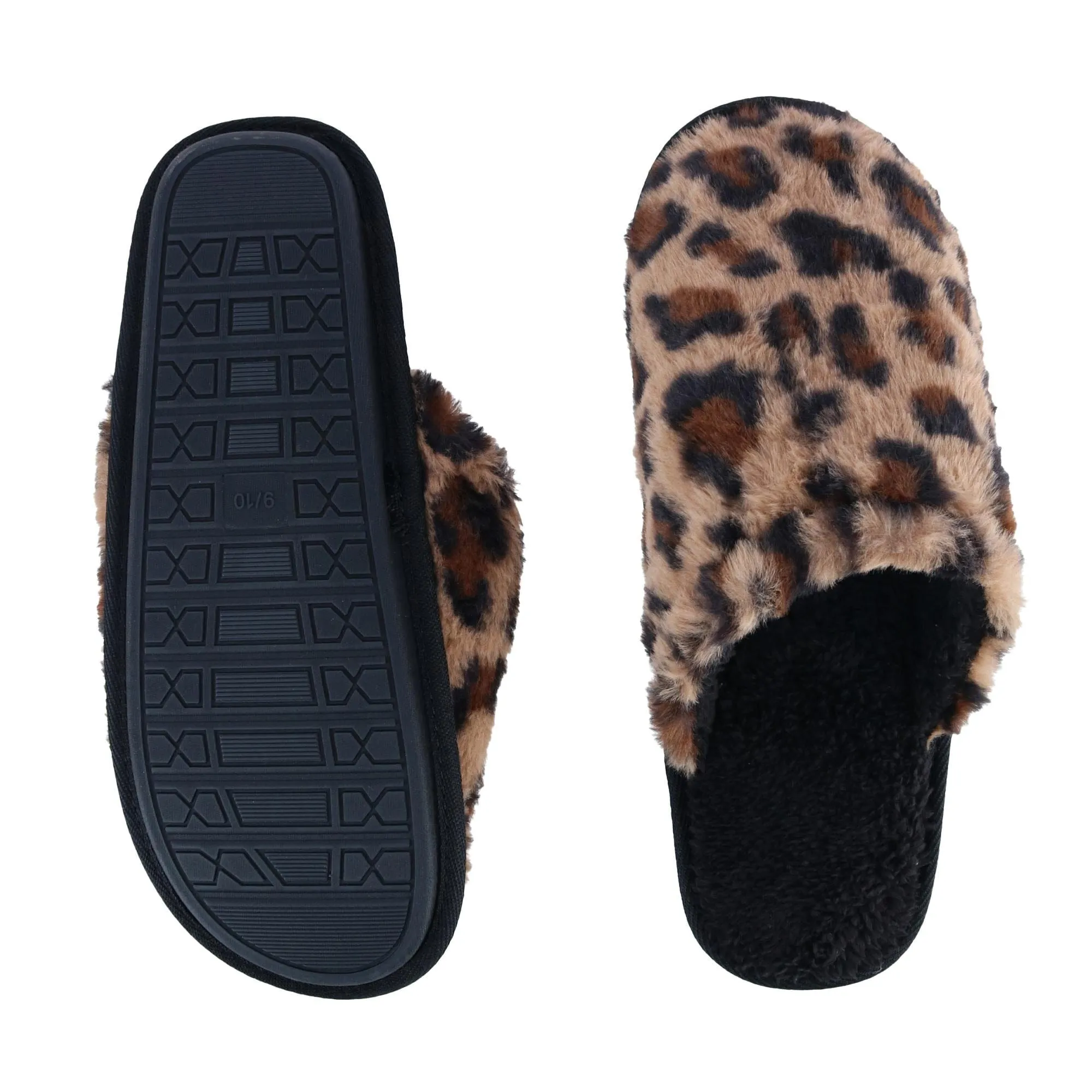 Polar Extreme Women's Leopard Print Sherpa Lined Slippers sold by Belt Outlet product image thumbnail 5