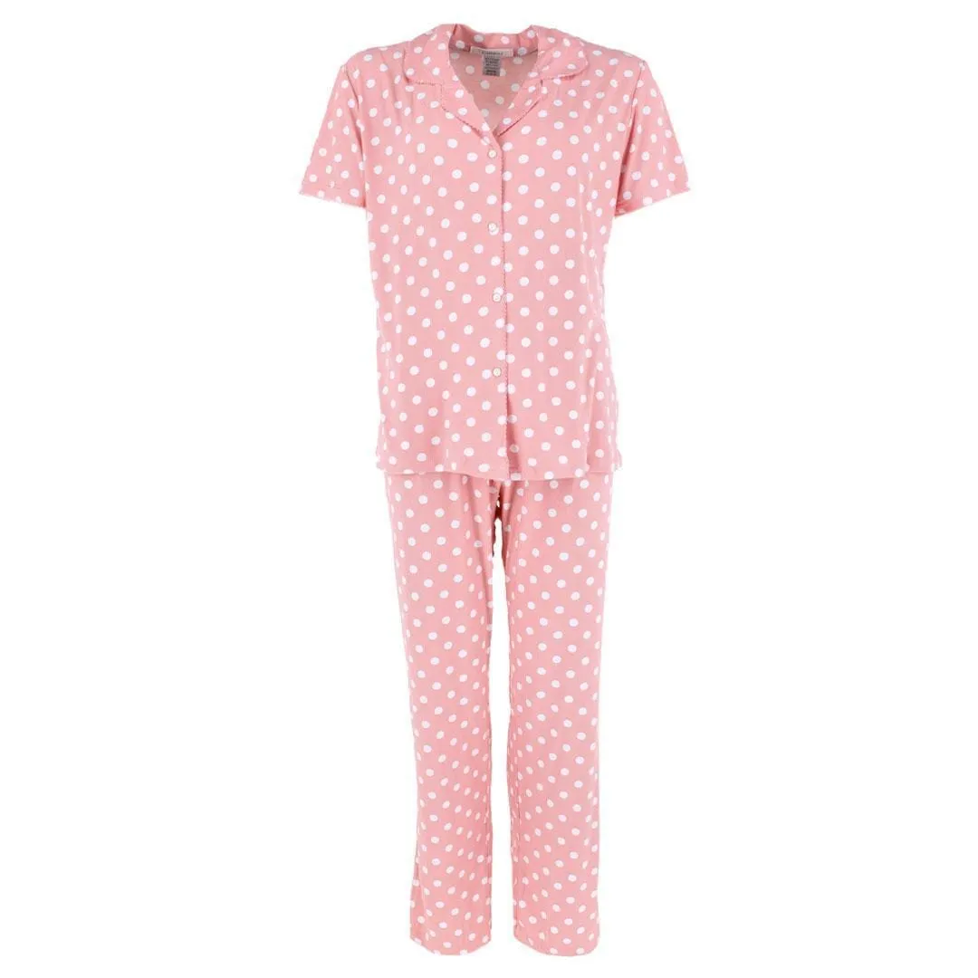 Gabriella Women's Notched Collar Polka Dot Pajama Set sold by Belt Outlet product image thumbnail 2