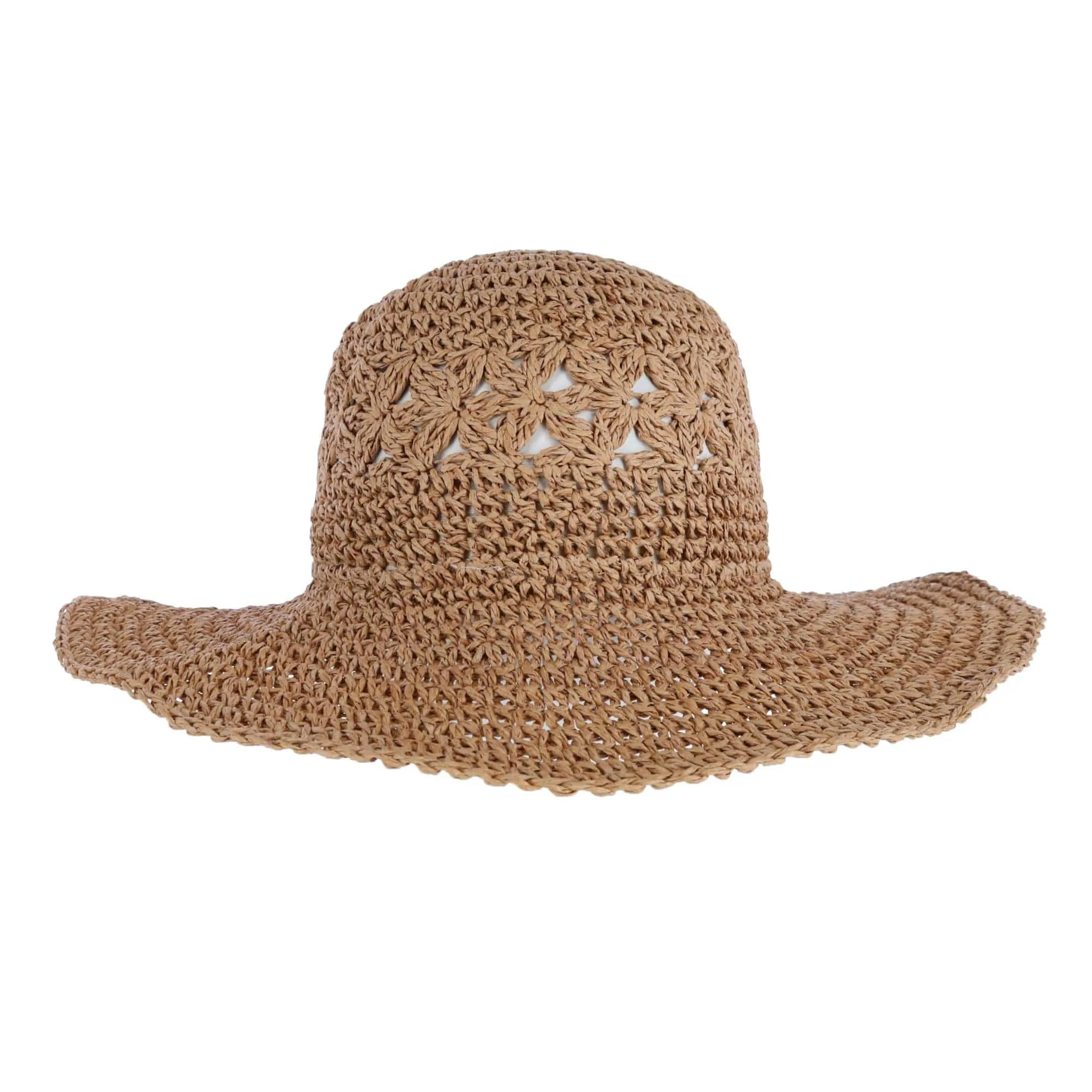 David & Young Women's Hand Crochet Straw Sun Hat sold by Belt Outlet product image thumbnail 3