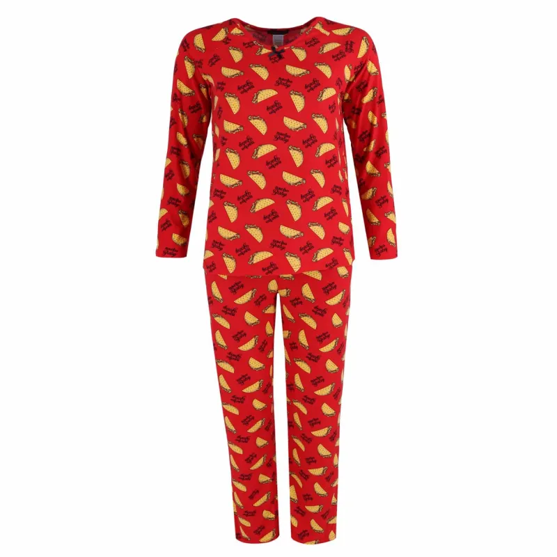 Grumpy & Gorgeous Women's Plus Size Taco Print Pajama Set sold by Belt Outlet