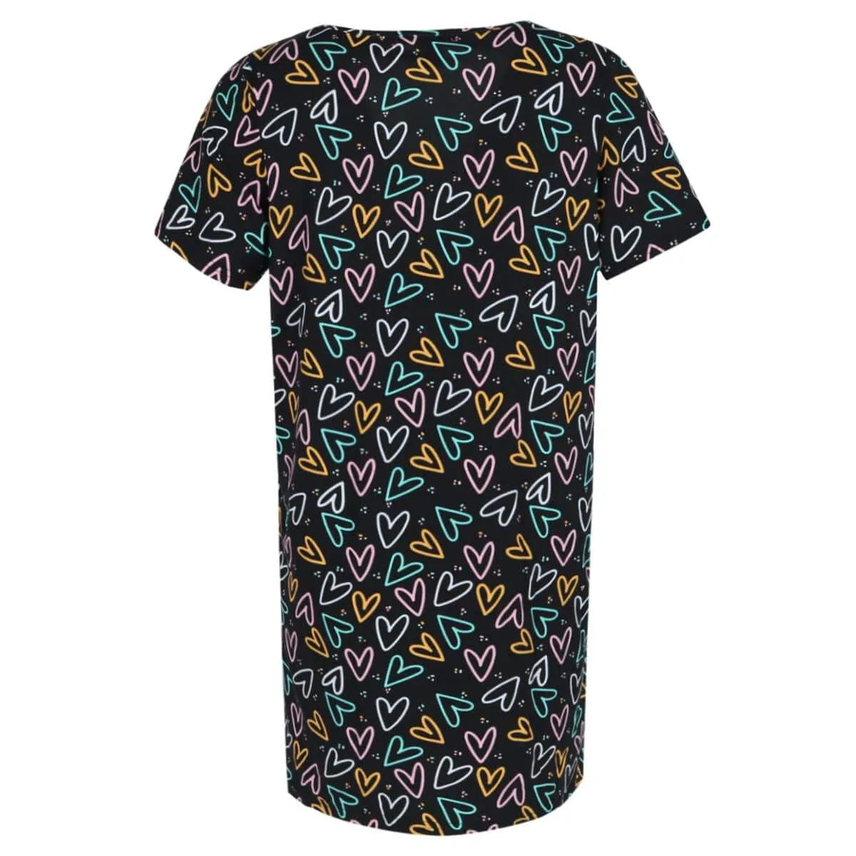 5 More Minutes Women's Hearts V-Neck Short Sleeve Night Shirt sold by Belt Outlet product image thumbnail 4