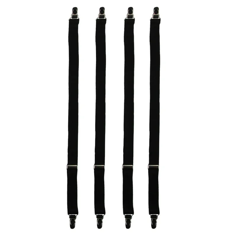CTM® Men's Elastic 3/4 Inch Dress Straight Sock Garter Shirt Stays made by Belt Outlet