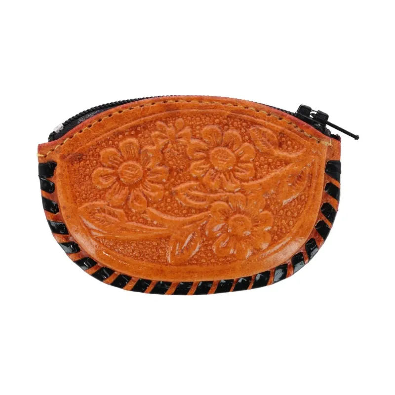 CTM® Women's Leather Embossed Coin Purse sold by Belt Outlet