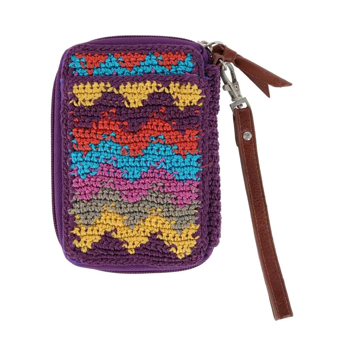 CTM® Women's Zip Around Crocheted Clutch Wristlet sold by Belt Outlet product image thumbnail 5