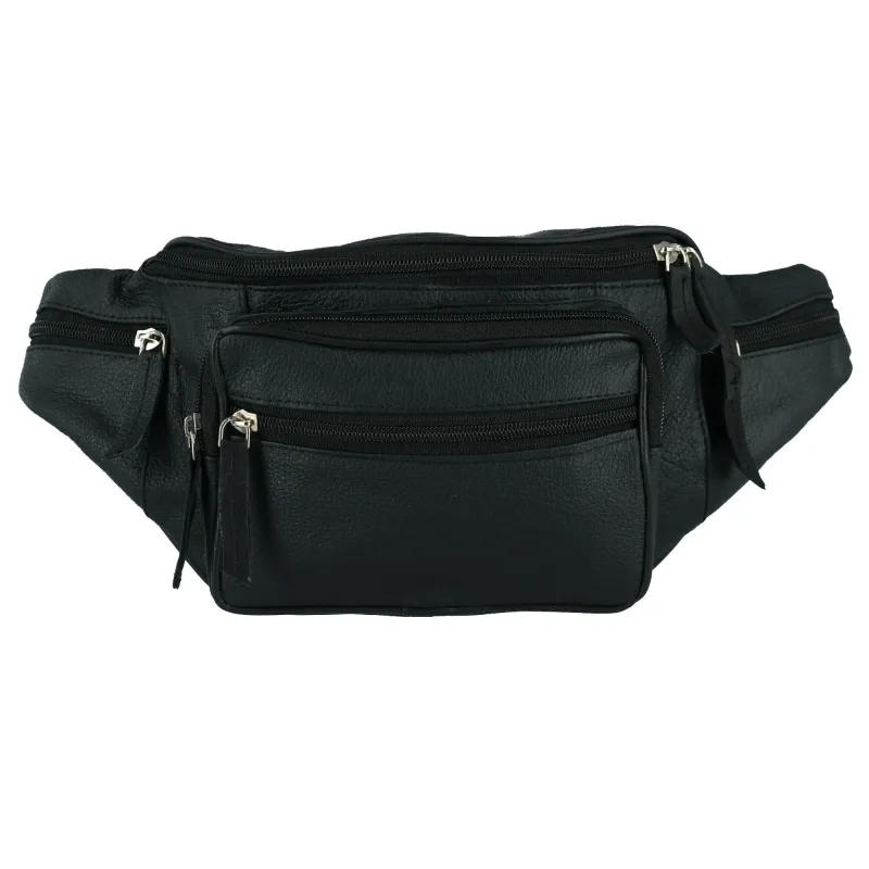 Leather Impressions Leather Fanny Waist Pack With Multiple Pockets sold by Belt Outlet