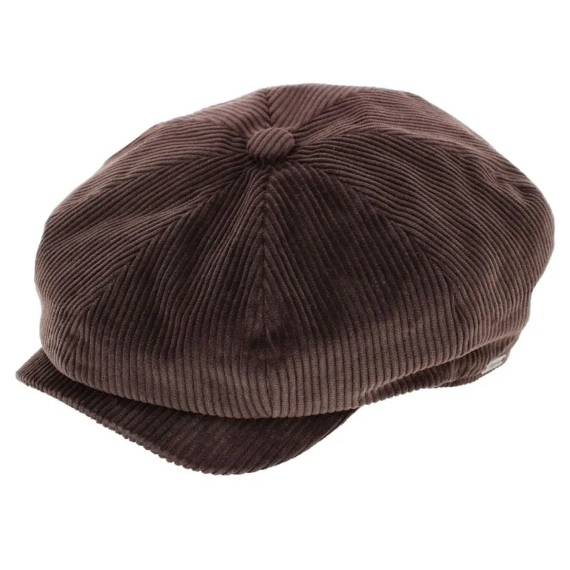 Wigens Men's Brisbane Moss Corduroy Retro Newsboy Cap made by Belt Outlet