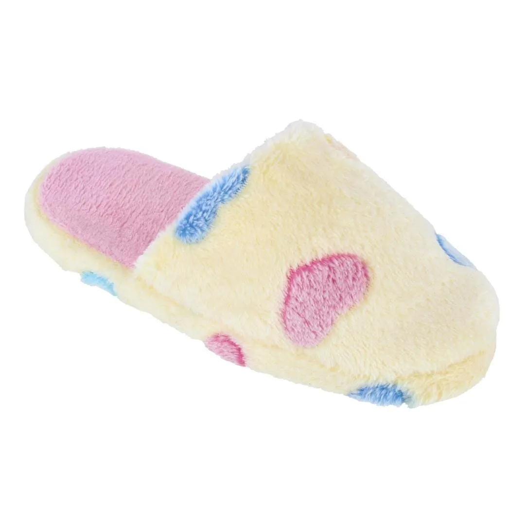 CTM® Women's Heart Pattern Fur Slippers sold by Belt Outlet product image thumbnail 4