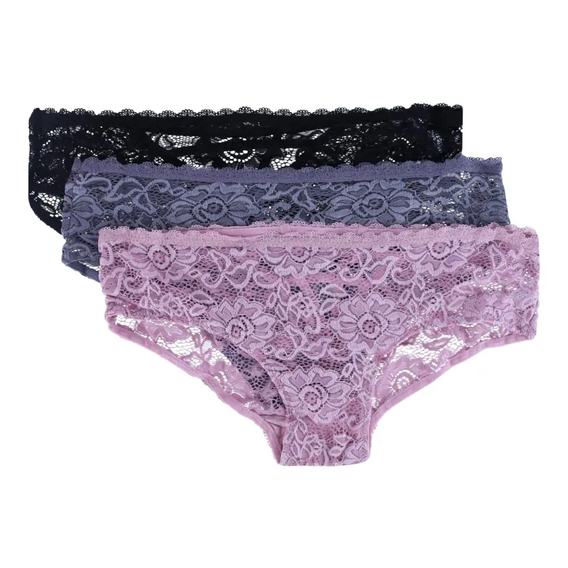 CTM® Women's Plus Size Lace Hipster Underwear (Pack of 3) made by Belt Outlet
