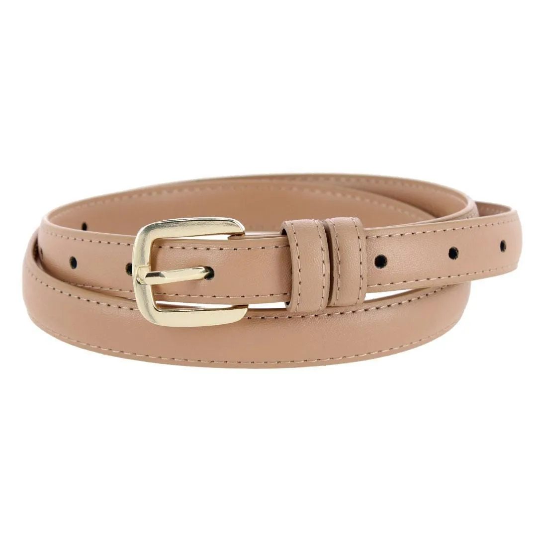 CTM® Women's Basic Skinny Leather Dress Belt sold by Belt Outlet product image thumbnail 4