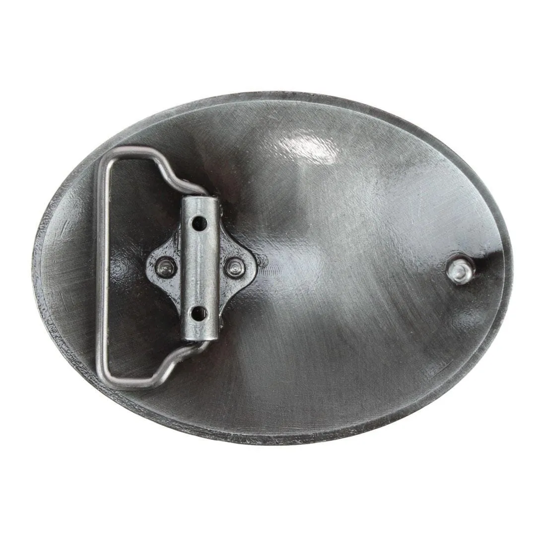 CTM® Women's Oval Silver Belt Buckle with Turquoise Detail sold by Belt Outlet product image thumbnail 5