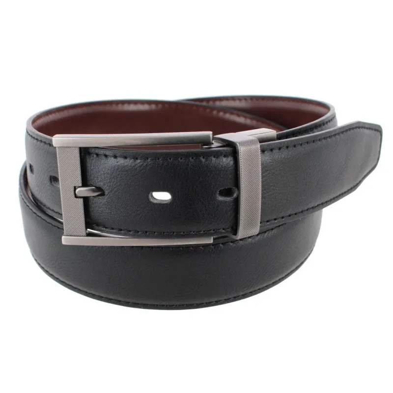 London Fog Men's 35mm Reversible Dress Belt with Burnished Buckle sold by Belt Outlet