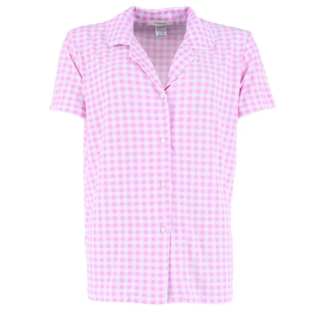 CTM® Women's Gingham Notched Collar Pajama Set sold by Belt Outlet product image thumbnail 4