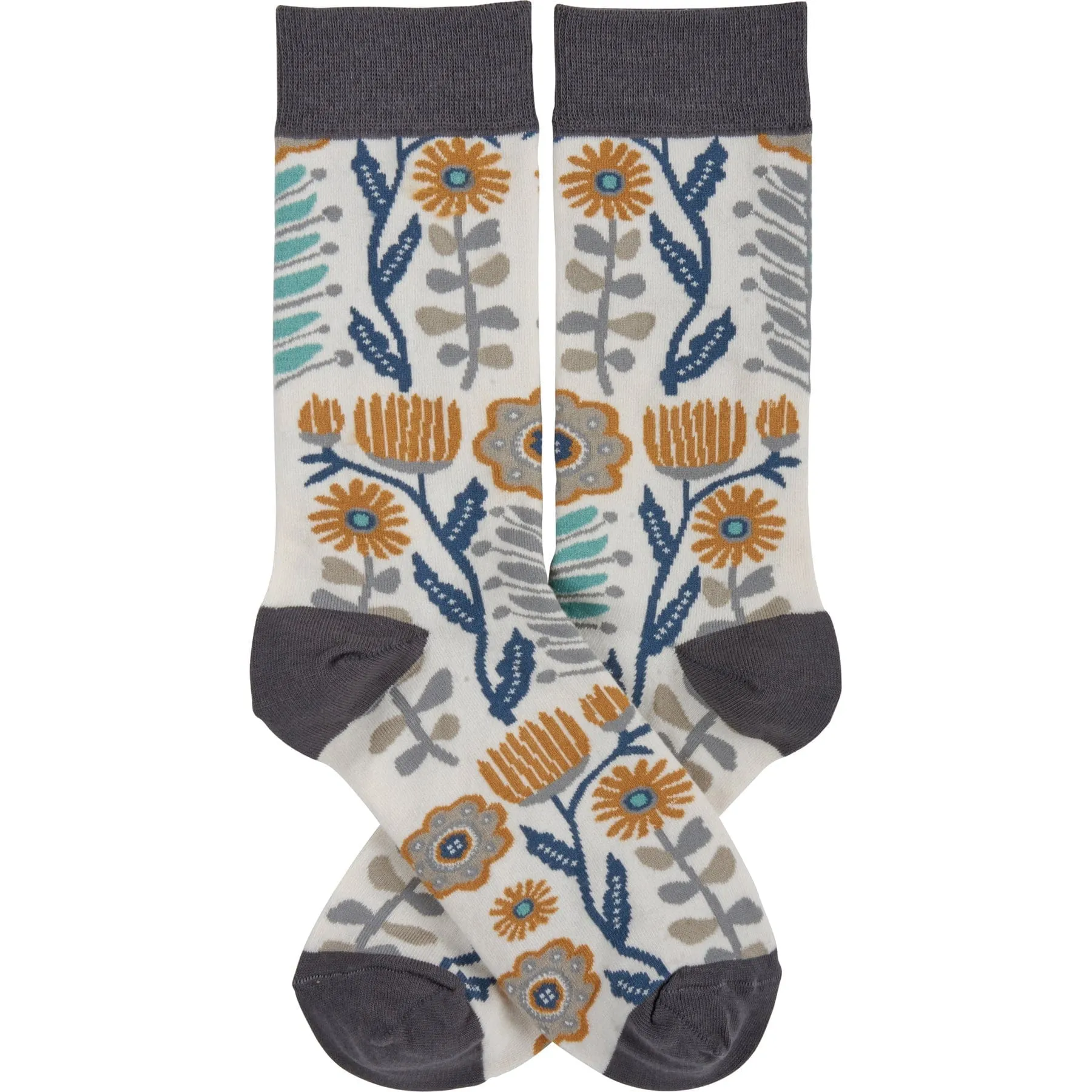 The Bullish Store Women's Folk Art Floral Socks in Multicolor sold by Belt Outlet