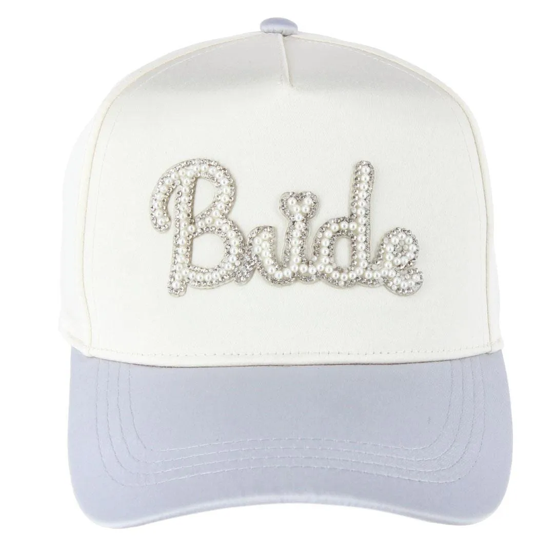 CTM® Bride To Be Satin Pearl Beaded Hat for Women sold by Belt Outlet product image thumbnail 5