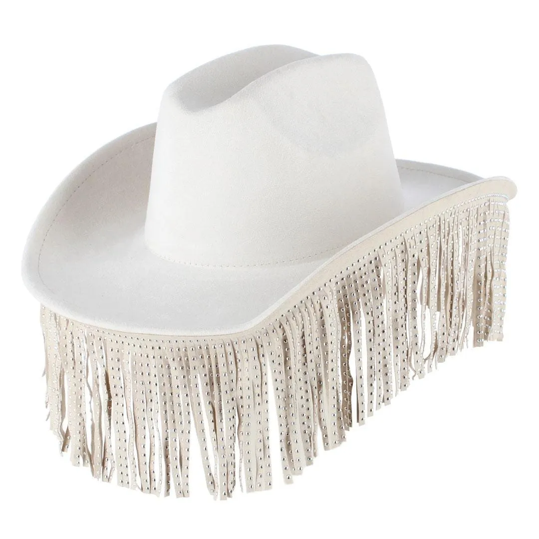 CTM® Women's Studded Fringe Western Cowboy Hat sold by Belt Outlet product image thumbnail 4