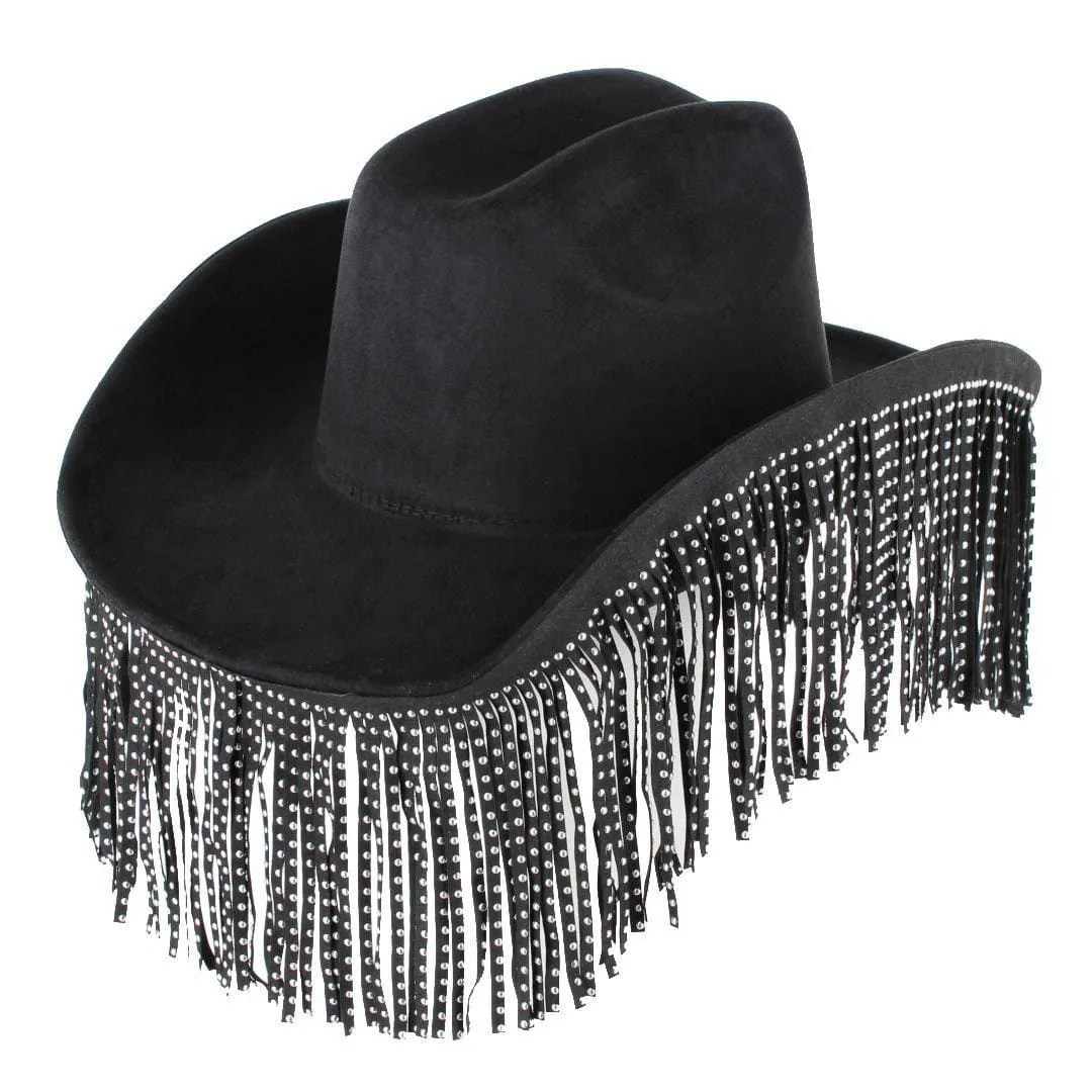 CTM® Women's Studded Fringe Western Cowboy Hat sold by Belt Outlet product image thumbnail 5