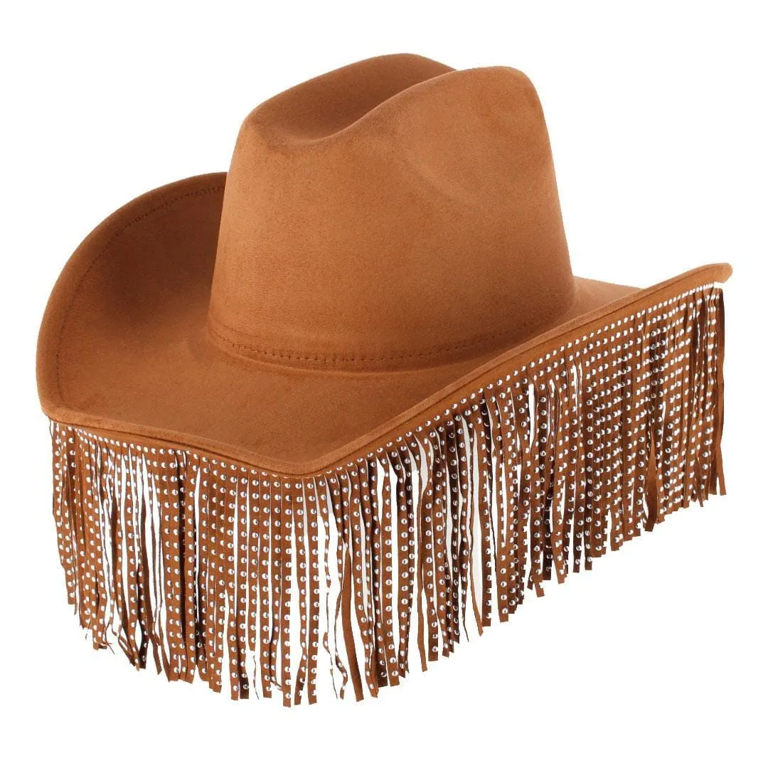 CTM® Women's Studded Fringe Western Cowboy Hat sold by Belt Outlet product image thumbnail 3