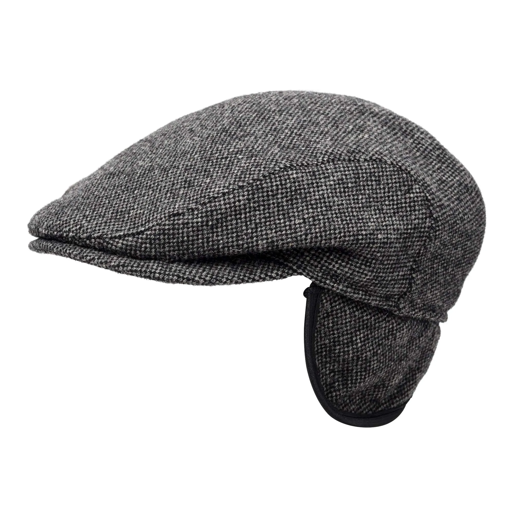 Wigens Men's Shetland Wool Slim Ivy Cap with Ear Flaps sold by Belt Outlet product image thumbnail 5