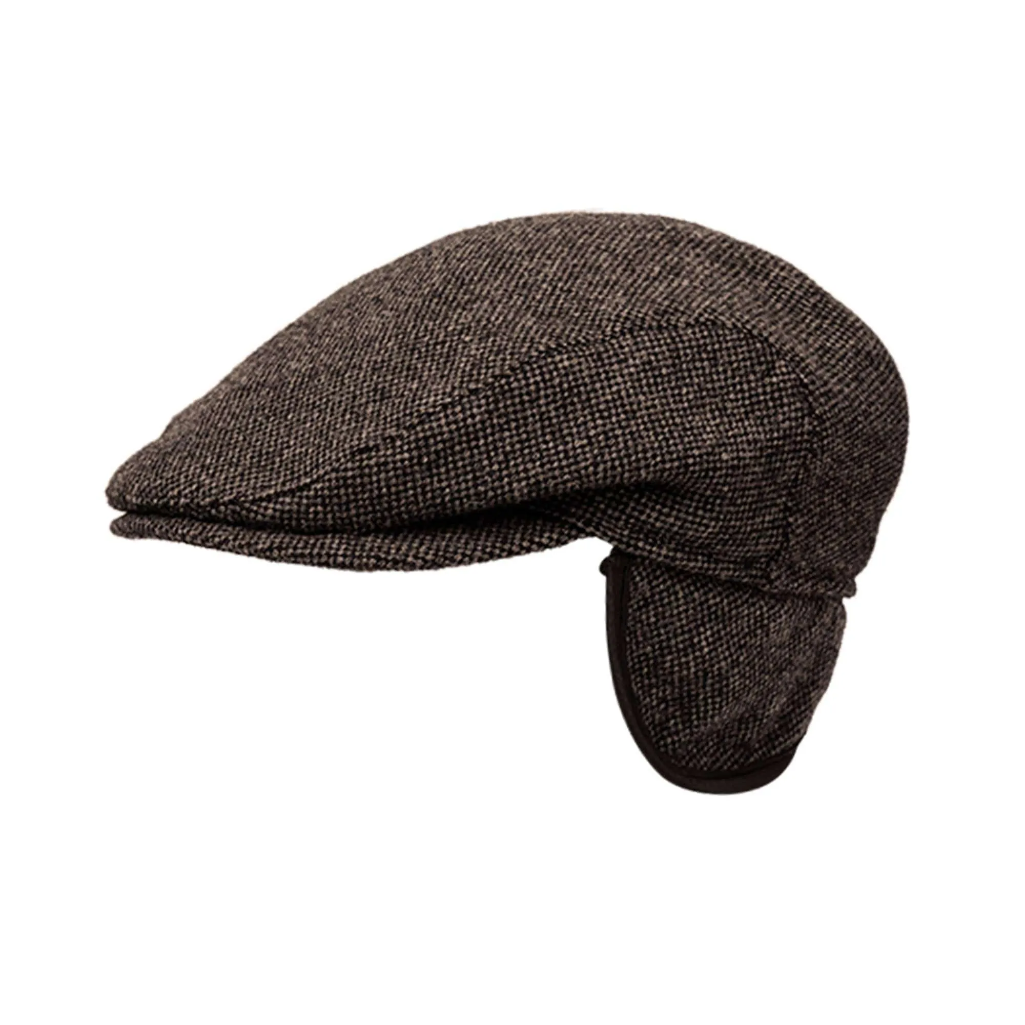 Wigens Men's Shetland Wool Slim Ivy Cap with Ear Flaps sold by Belt Outlet product image thumbnail 4