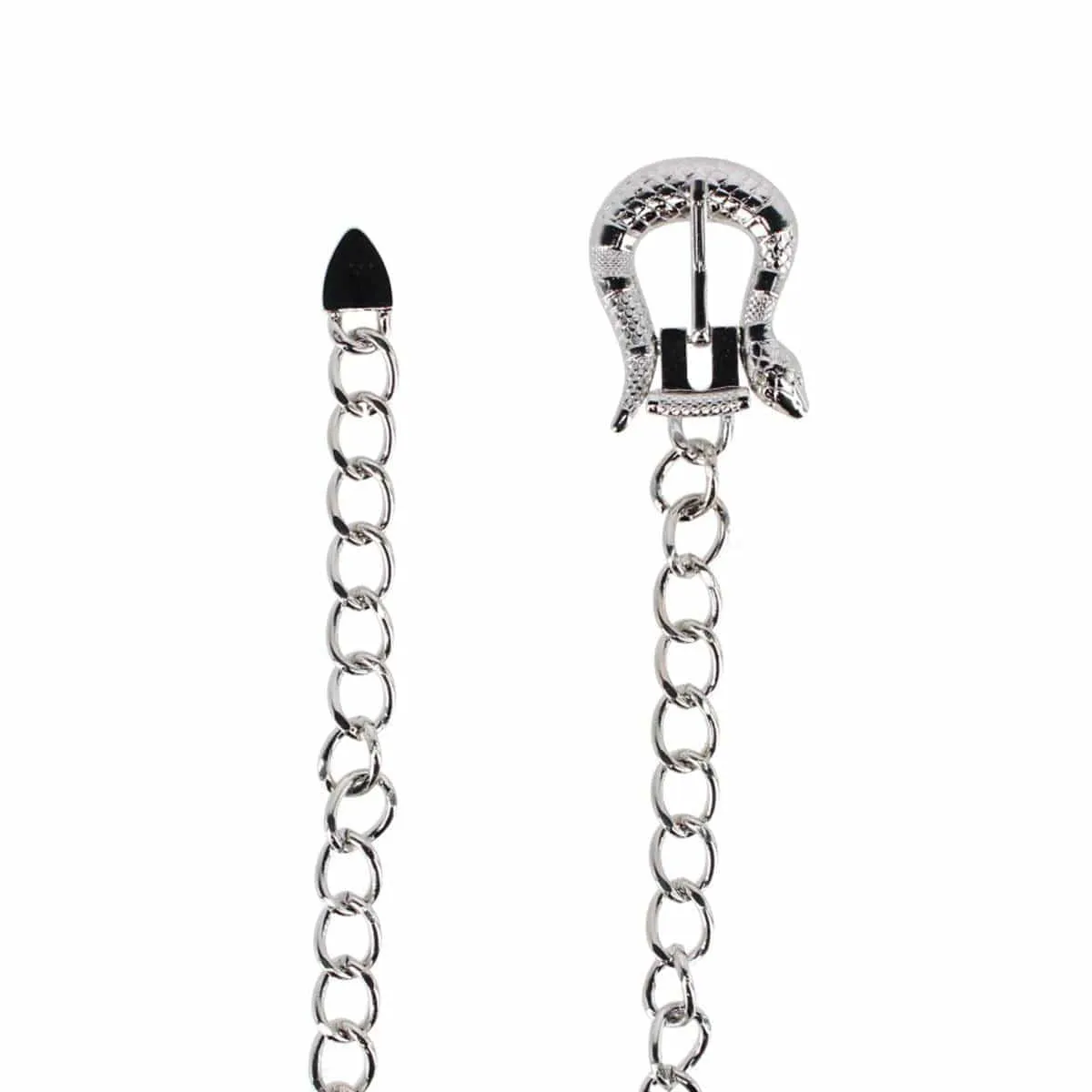CTM® Women's Snakeskin Metal Buckle Chain Belt sold by Belt Outlet product image thumbnail 5