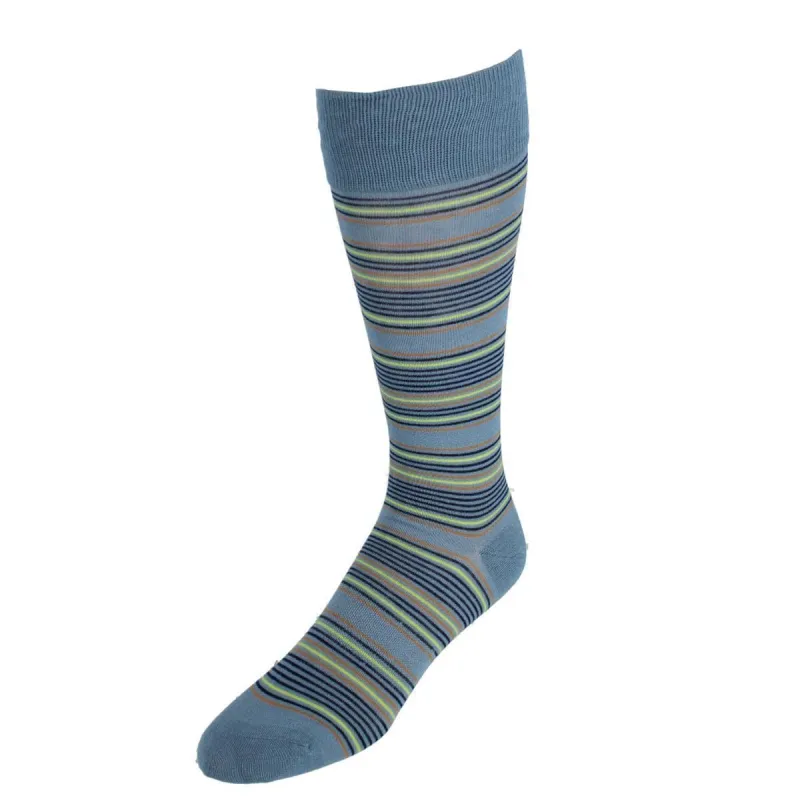 Dead Soxy Men's Micro Striped Mid-Calf Premium Novelty Dress Socks (1 Pair) made by Belt Outlet