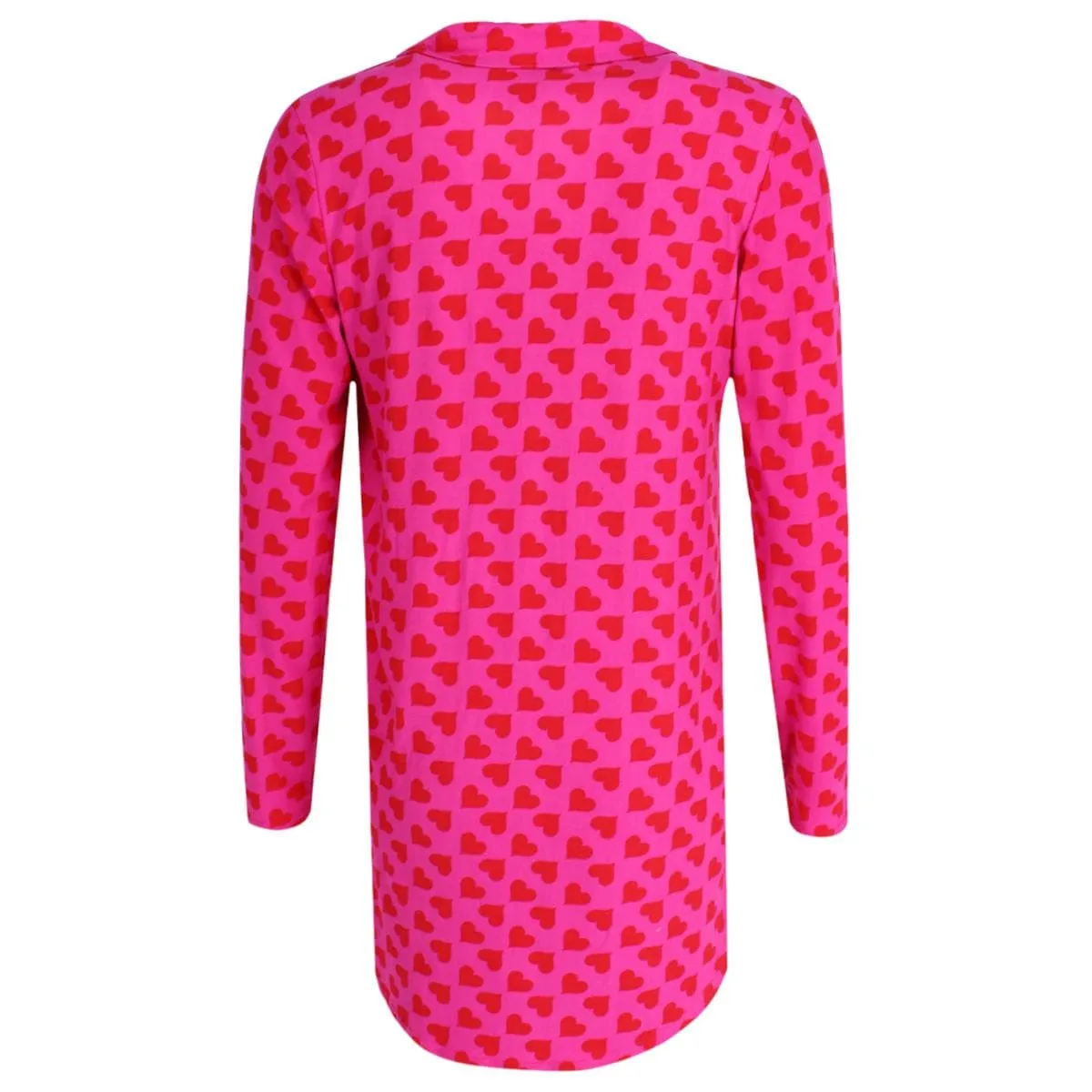 Not a Morning Person Women's Valentine Hearts Button Down Nightshirt sold by Belt Outlet product image thumbnail 4