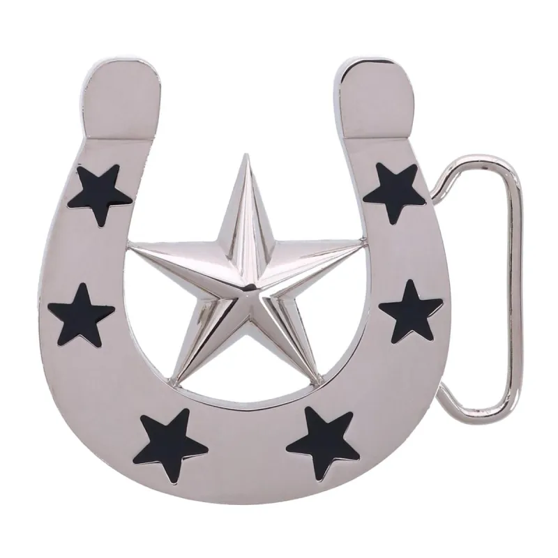 CTM® Horseshoe Star Belt Buckle made by Belt Outlet