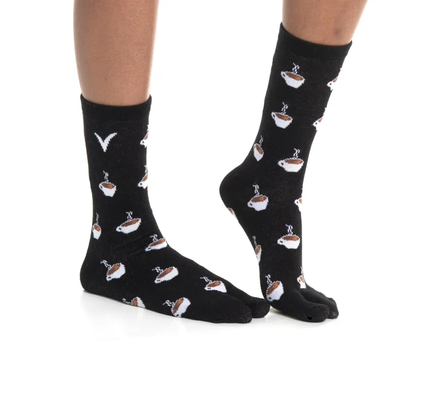V-Toe Socks, Inc Unisex Flip Flop Tabi Socks - Coffee Cups sold by Belt Outlet
