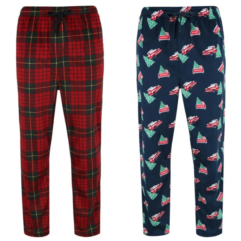 Weatherproof Vintage Men's Fleece Holiday Pajama Pants (2 Pack) made by Belt Outlet
