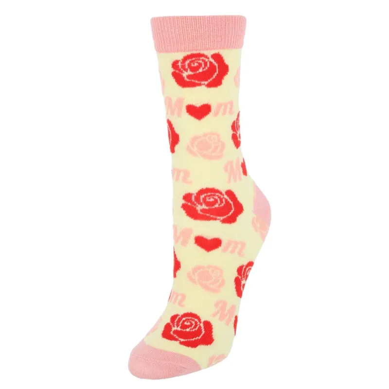 CTM® Women's Soft I Love Mom Novelty Socks (1 Pair) made by Belt Outlet
