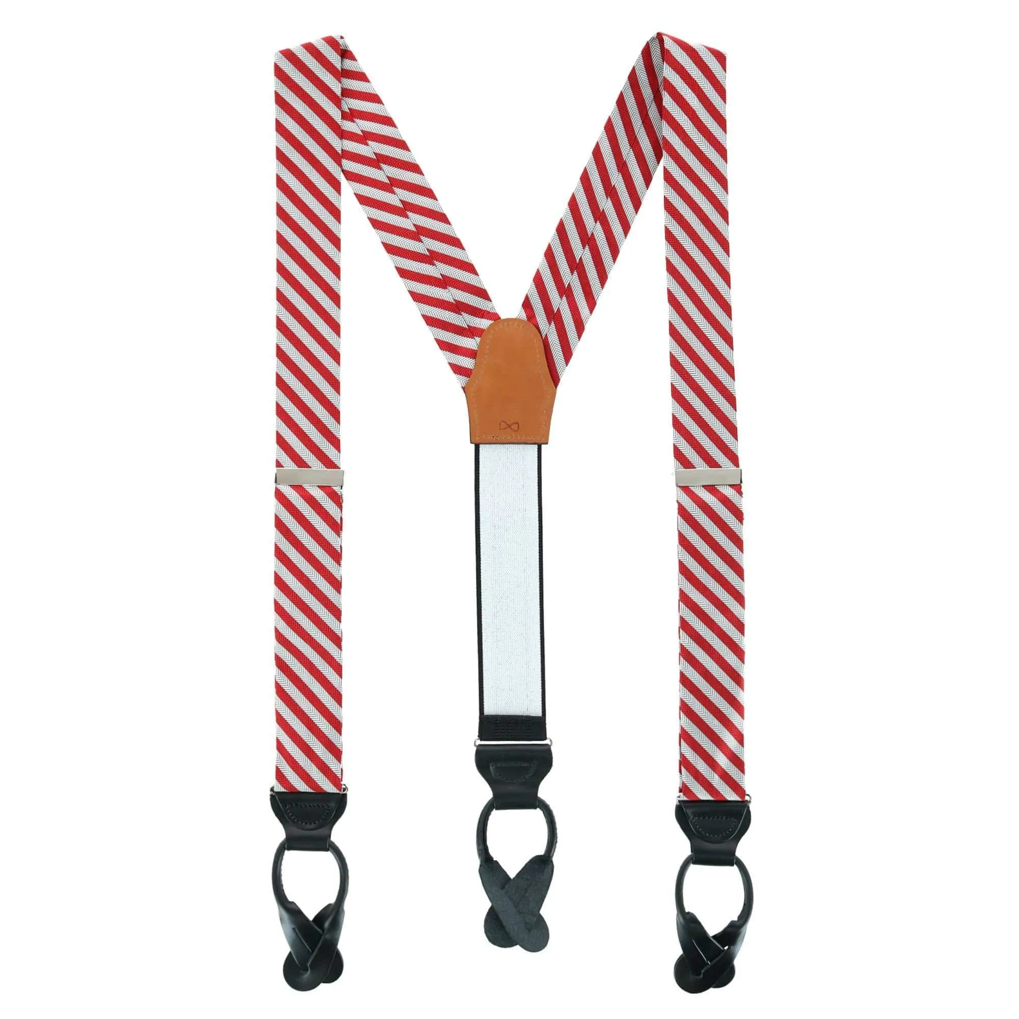 Trafalgar Men's Griswold Striped Herringbone Silk Suspenders sold by Belt Outlet product image thumbnail 3