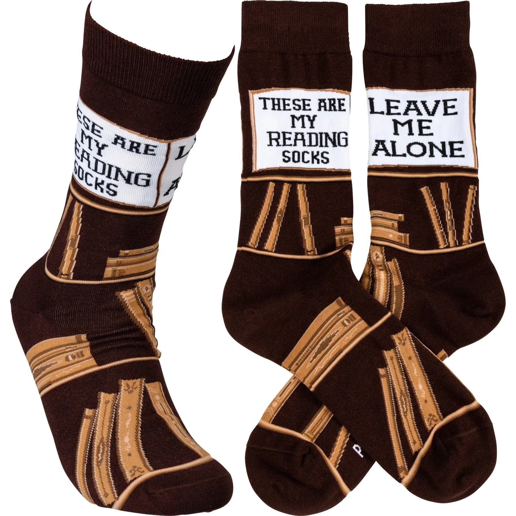 The Bullish Store Unisex These Are My Reading Novelty Socks sold by Belt Outlet product image thumbnail 4