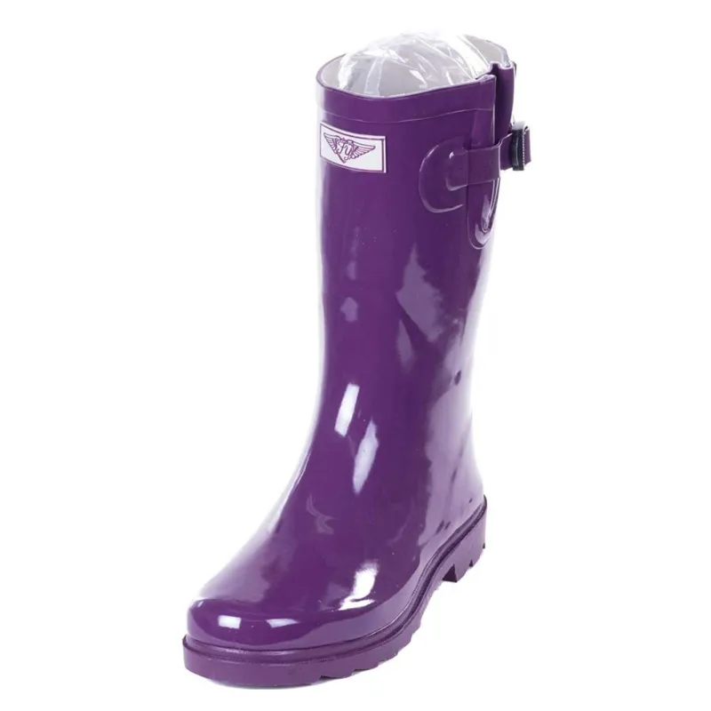 Forever Young Women's Mid-Calf Solid Color Rubber Rain Boots made by Forever Young